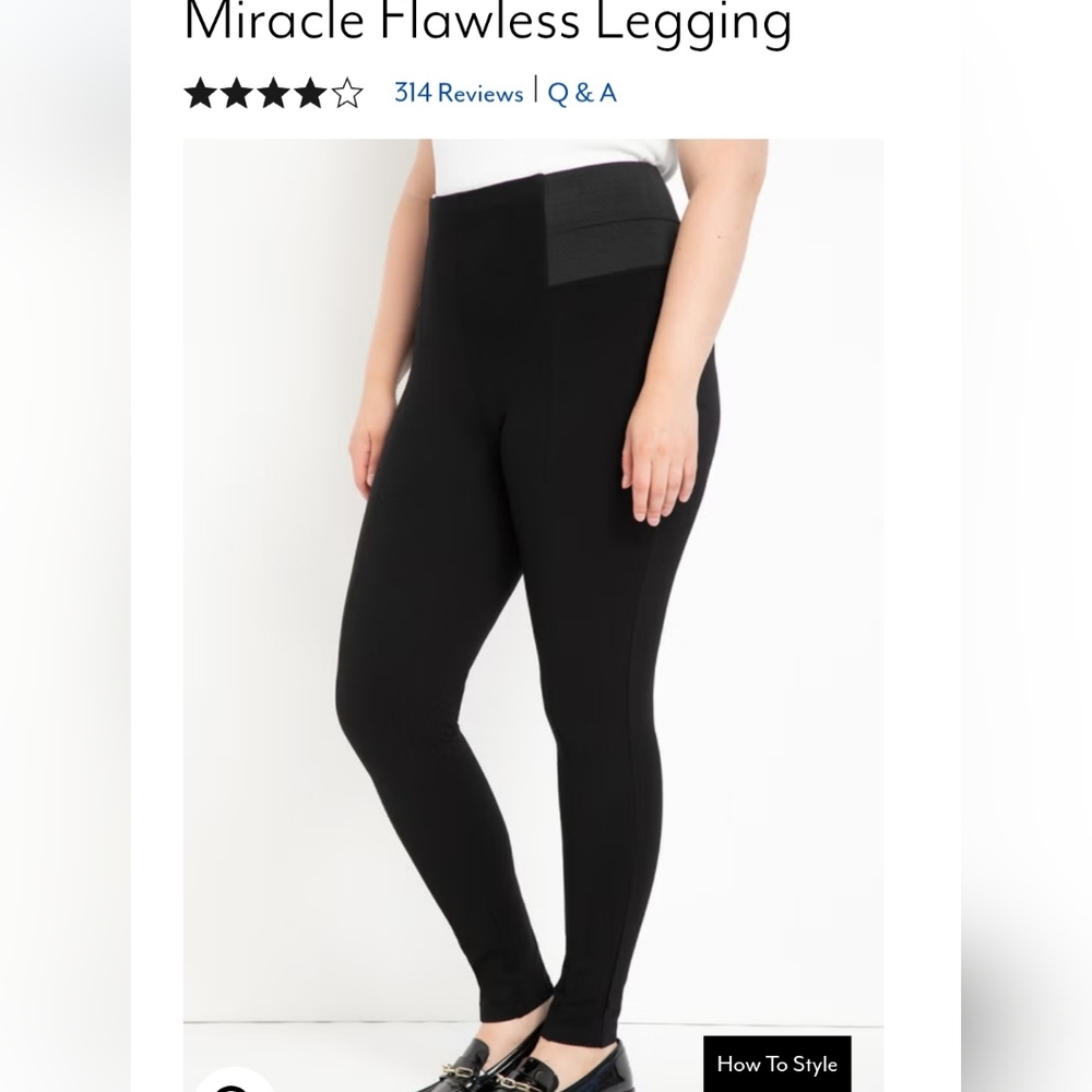 Eloquii Black Miracle Leggings Size 20NWT